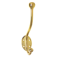 Carlisle Brass Old English Heavy Pattern Hat & Coat Hook Polished Brass