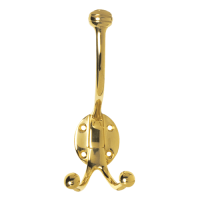 Carlisle Brass Old English Treble Hat & Coat Hook Polished Brass