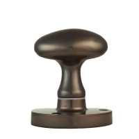 Carlisle Brass Oval Door Knob on Rose Dark Bronze