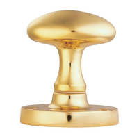 Carlisle Brass Oval Door Knob on Rose Polished Brass