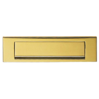 Carlisle Brass Plain Gravity Flap Letter Plate Polished Brass