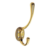 Carlisle Brass Reeded Hat & Coat Hook Polished Brass