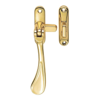 Carlisle Brass Reversible Victorian Casement Fastener Polished Brass