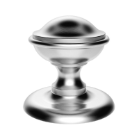 Carlisle Brass Round Centre Door Knob Satin Chrome