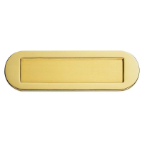 Carlisle Brass Round End Letter Plate Polished Brass