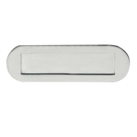 Carlisle Brass Round End Letter Plate Polished Chrome