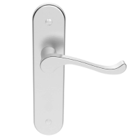 Carlisle Brass Savannah Door Handle on Latch Plate Satin Chrome