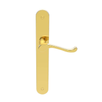 Carlisle Brass Savannah Door Handle on Long Latch Plate Polished Brass