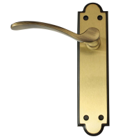 Carlisle Brass Seville Door Handle on Latch Plate Florentine Bronze