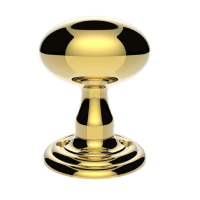 Carlisle Brass Solid Oval Door Knob on Rose Polished Brass