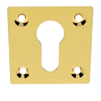 Carlisle Brass Square Euro Escutcheon Polished Brass