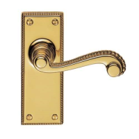 Carlisle Brass St James Door Handle on Short Latch Plate Polished Brass