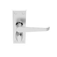 Carlisle Brass Victorian Ascot Suite Door Handle on Short Privacy Plate Satin Chrome