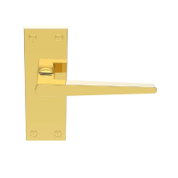 Carlisle Brass Victorian Contemporary Door Handle on Short Latch Plate Polished Brass
