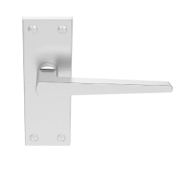 Carlisle Brass Victorian Contemporary Door Handle on Short Latch Plate Satin Chrome