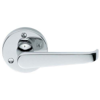 Carlisle Brass Victorian Door Handle on Rose Polished Chrome