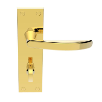 Carlisle Brass Victorian M Series Suite Door Handle on Bathroom Plate Polished Brass