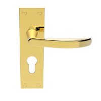 Carlisle Brass Victorian M Series Suite Door Handle on Euro Plate Polished Brass