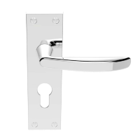 Carlisle Brass Victorian M Series Suite Door Handle on Euro Plate Polished Chrome