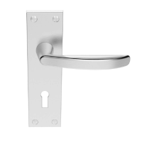 Carlisle Brass Victorian M Series Suite Door Handle on Lock Plate Satin Chrome