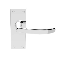 Carlisle Brass Victorian M Series Suite Door Handle on Short Latch Plate Polished Chrome