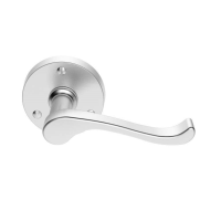 Carlisle Brass Victorian Scroll Door Handle on Rose Satin Chrome