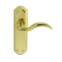 Carlisle Brass Wentworth Door Handle on Latch Plate Polished Brass