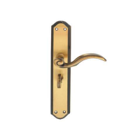 Carlisle Brass Wentworth Door Handle on Long Bathroom Plate Florentine Bronze