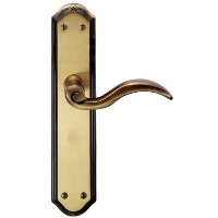 Carlisle Brass Wentworth Door Handle on Long Latch Plate Florentine Bronze