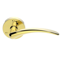 Carlisle Brass Wing Door Handle on Rose Polished Brass