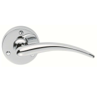 Carlisle Brass Wing Door Handle on Rose Polished Chrome