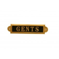 Centurion 'GENTS' Solid Brass Toilet Sign Polished Brass