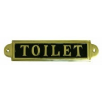 Centurion 'TOILET' Solid Brass Toilet Sign Polished Brass