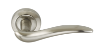 Darcel Simore Door Handle Lever on Rose Satin Nickel