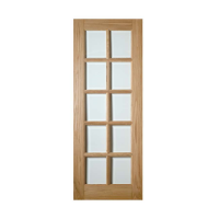 Deanta Bristol 1981mm x 610mm Glazed Internal Oak Door Unfinished