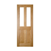 Deanta Bury 1981mm x 610mm Glazed Internal Oak Door Pre-finished