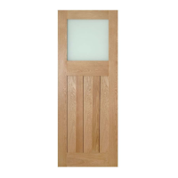 Deanta Cambridge 1981mm x 610mm Glazed Internal Oak Door Unfinished