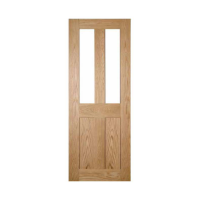 Deanta Eton 1981mm x 610mm Glazed Internal Oak Door Unfinished