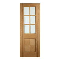 Deanta Kensington 1981mm x 610mm Glazed Internal Oak Door Pre-finished