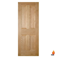 Deanta Kingston 1981mm x 610mm Internal Oak Fire Door Unfinished