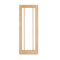 Deanta Norwich 1981mm x 610mm Glazed Internal Oak Door Unfinished