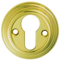 Delamain DK1 Euro Escutcheon Polished Brass