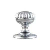 Delamain DK36C Flower (Concealed Fix) Door Knob on Rose Polished Chrome