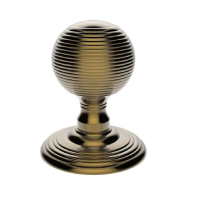 Delamain DK37C Reeded (Concealed Fix) Door Knob on Rose Florentine Bronze