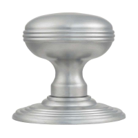 Delamain DK39C Ringed (Concealed Fix) Door Knob on Rose Satin Chrome