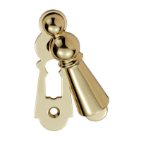 Delamain DK4 Large Covered Standard Escutcheon Polished Brass