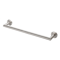 DeLeau LX Single Towel Rail, Bright Stainless Steel 50mm x 645mm x 85mm 