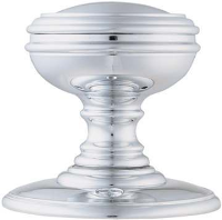 DISCON Delamain DK35 Plain Door Knob on Rose Polished Chrome