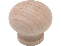 DISCON Hafele 44mm Plain Unfinished Wooden Cupboard Knob Pine 