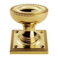 DISCONT. Delamain Greek Door Knob on Rose PVD Brass